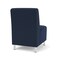 Lesro Siena Lounge Reception Armless Guest Chair, Brushed Steel, RF Blueberry Back, MD Ink Seat SN1102 - alternate 3